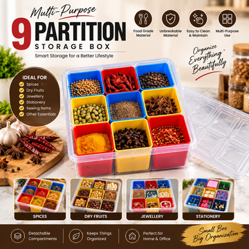 Royal 9 Partition Masala Box