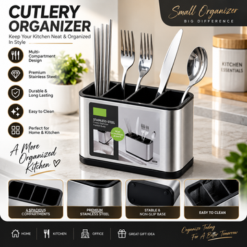 Premium Stainless Steel Cutlery Organizer