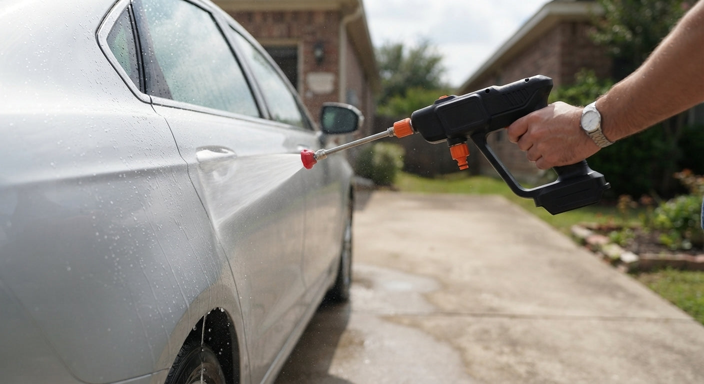 High Pressure Car Washer Gun - 48V Portable Electric Water Washer with Rechargeable Battery